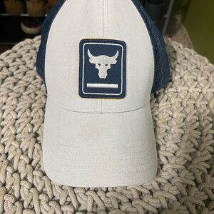 Under Armour Project Rock Brahma Bull Navy and Gray Mesh Cap